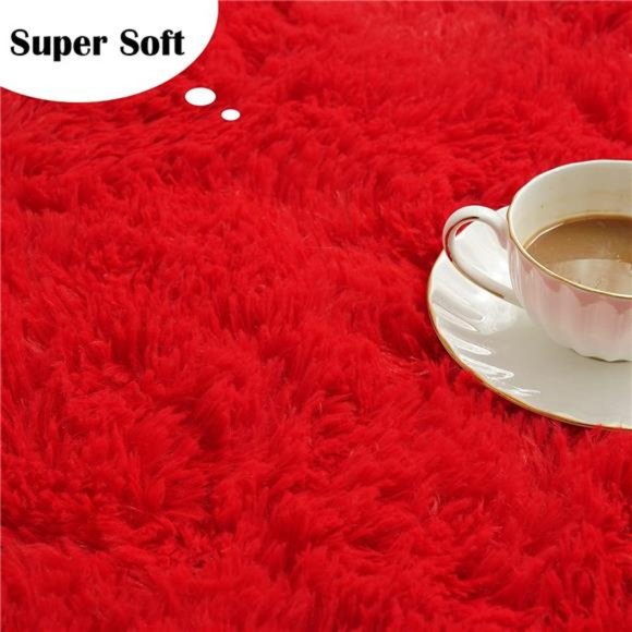 Soft Area Rugs for Bedroom Living Room Plush Fluffy Rug 4x6 Feet, Shag Furry - Picture 5 of 6
